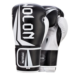 [BOX35] Guantes de Boxeo Mod PU-E Negro/Blanco 12oz (Por Par)