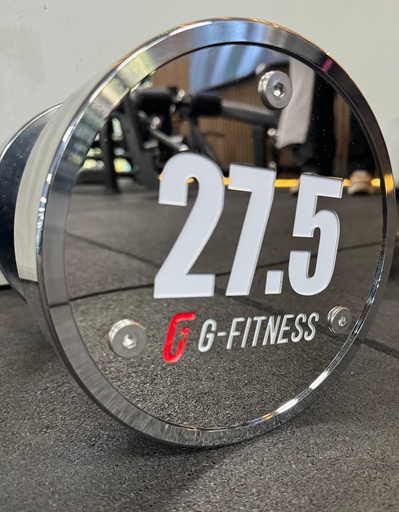 [W3B01-27.5] Mancuerna cromada con logo G-Fitness 27.5KG