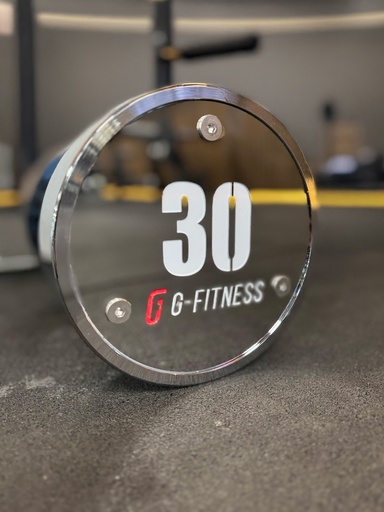 [W3B01-30] Mancuerna cromada con logo G-Fitness 30KG
