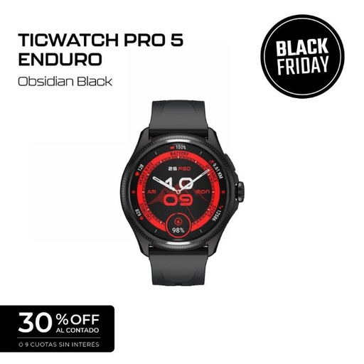 [SW4685_TWP5EN_BLK] Ticwatch Pro 5 Enduro Obsidian Black