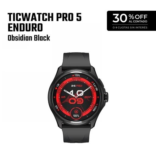 [SW4685_TWP5EN_BLK] Ticwatch Pro 5 Enduro Obsidian Black