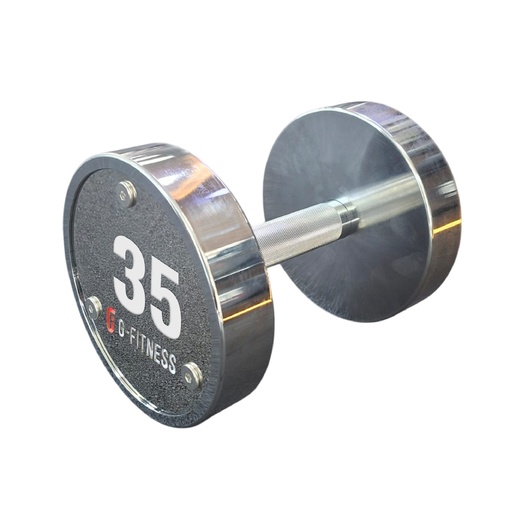 [W3B01-35] Mancuerna cromada con logo G-Fitness 35KG