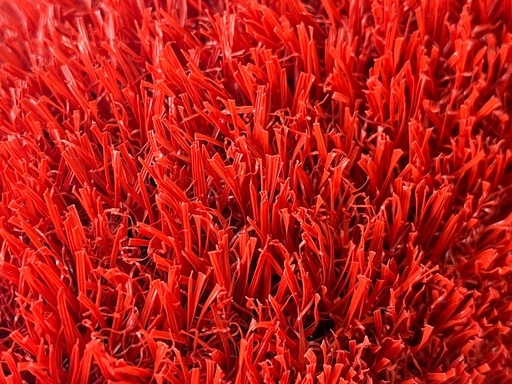 [J20HH14YD-Red] Cesped Importado 20mm Rojo - 2 x 25 metros